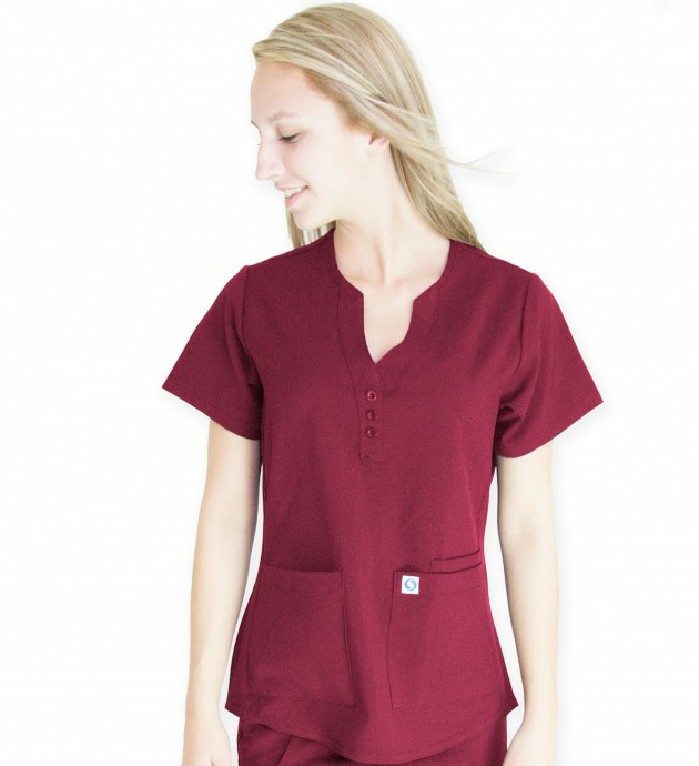 9511C FASHION Y-NECK TOP