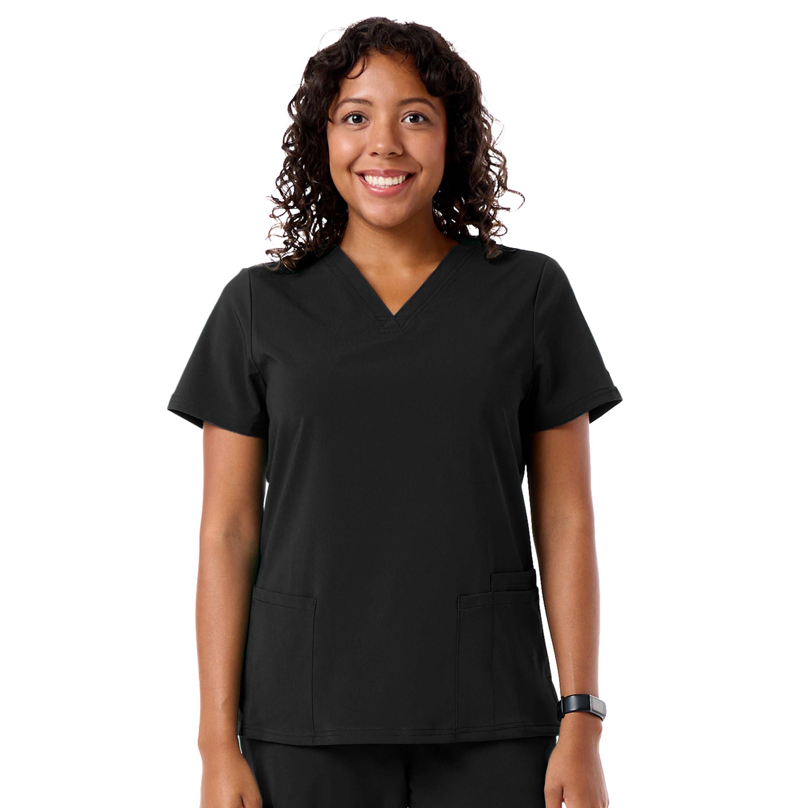 Ladies Multi-Pocket Ultrastretch Scrub Top - (625)