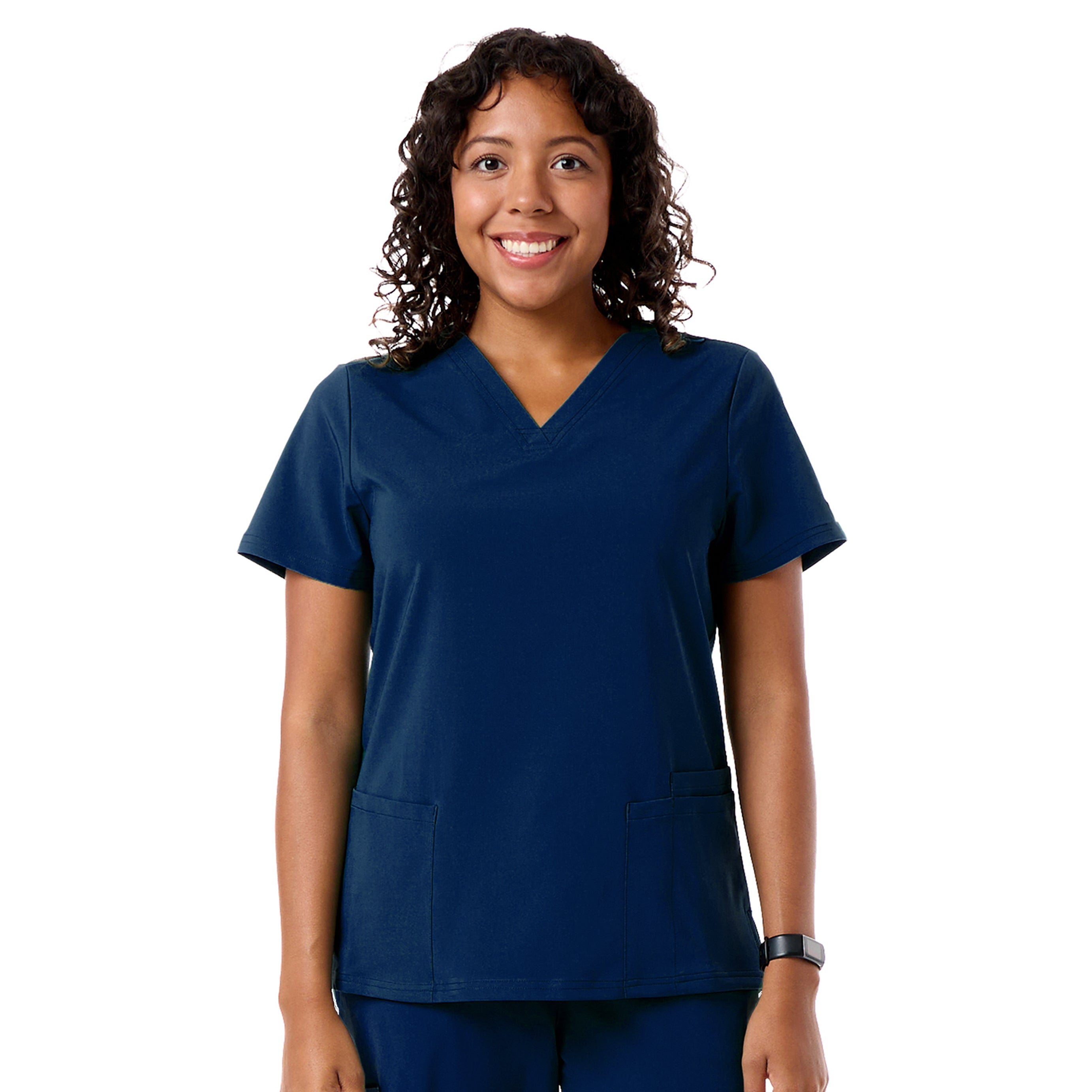 Ladies Multi-Pocket Ultrastretch Scrub Top - (625)