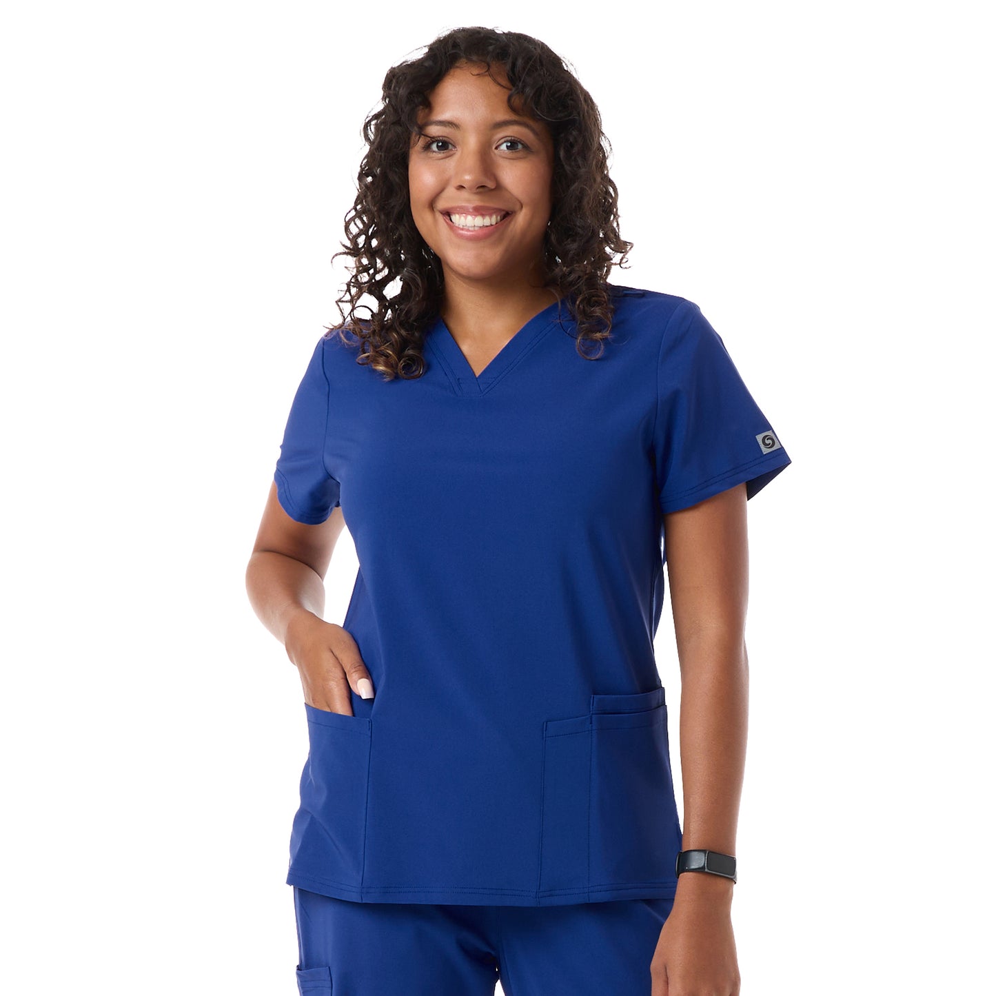 Ladies Multi-Pocket Ultrastretch Scrub Top - (625)