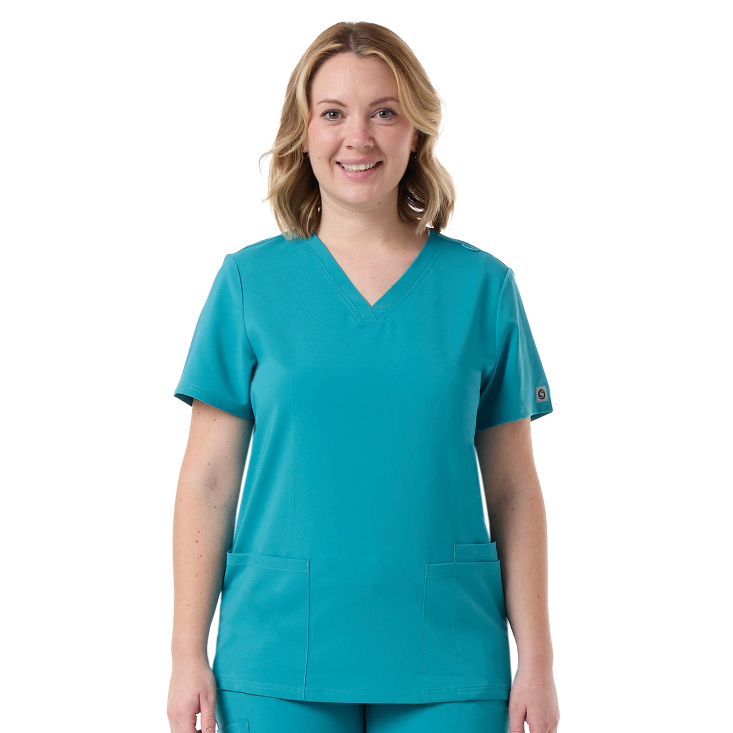 Ladies Multi-Pocket Ultrastretch Scrub Top - (625)