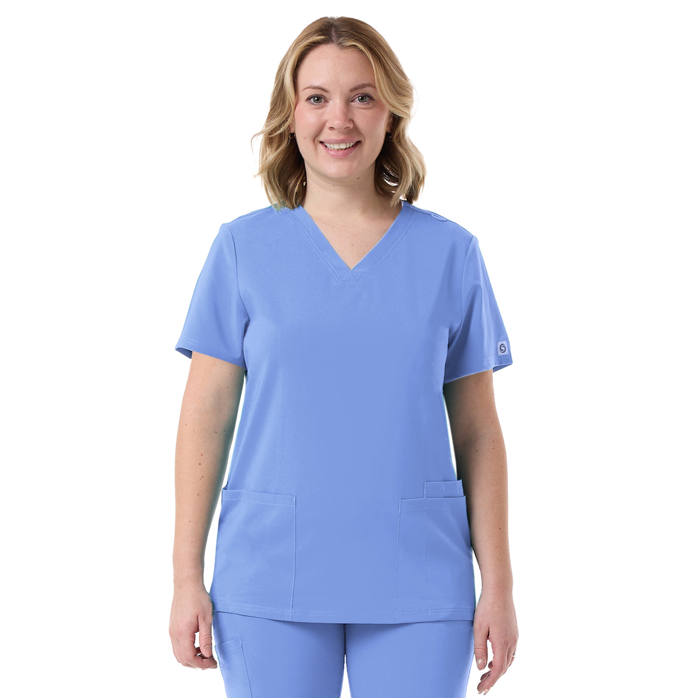 Ladies Multi-Pocket Ultrastretch Scrub Top - (625)