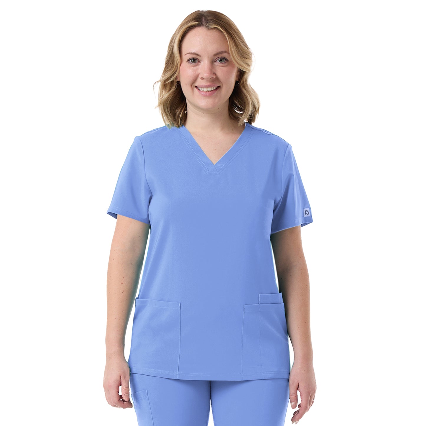 Ladies Multi-Pocket Ultrastretch Scrub Top - (625)