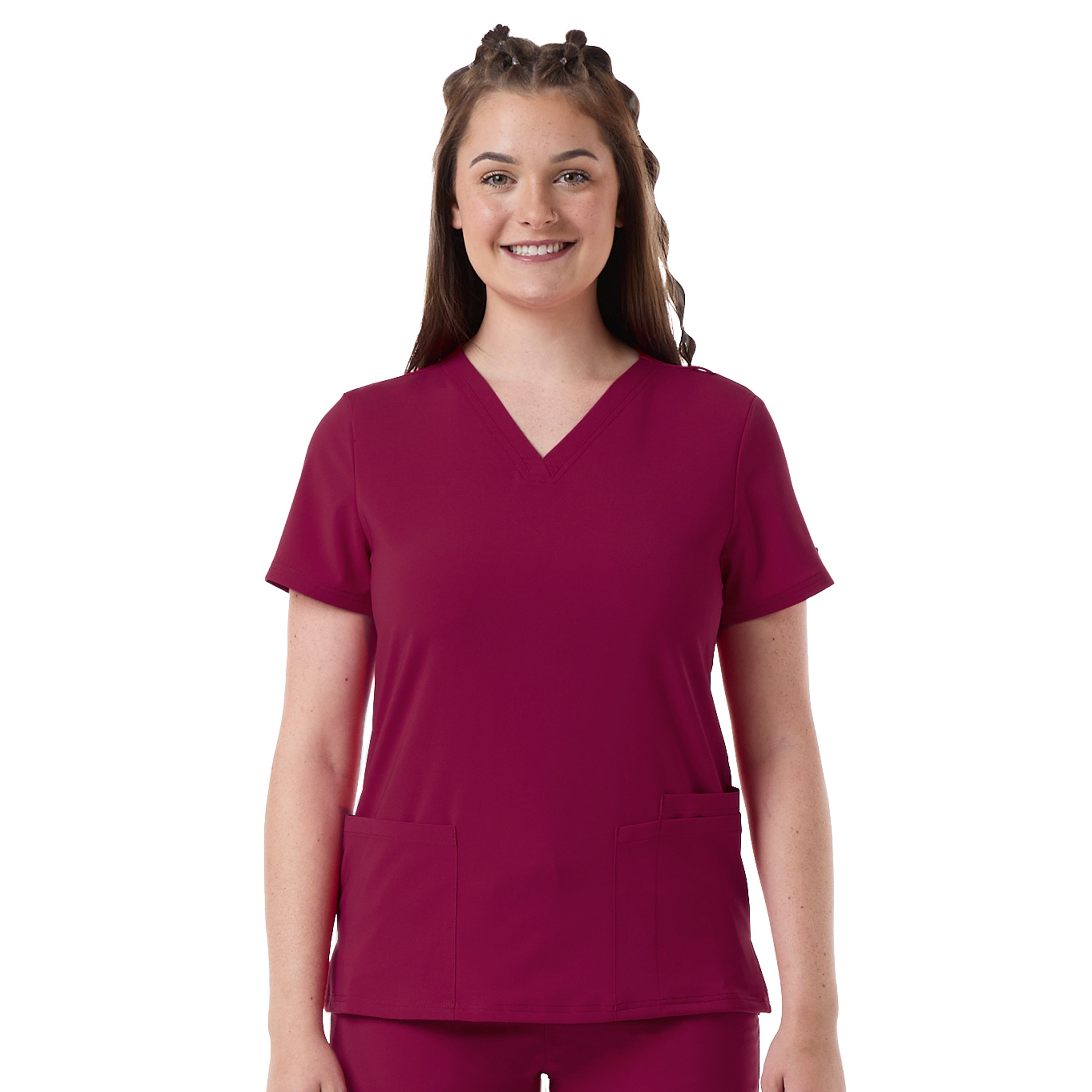 Ladies Multi-Pocket Ultrastretch Scrub Top - (625)