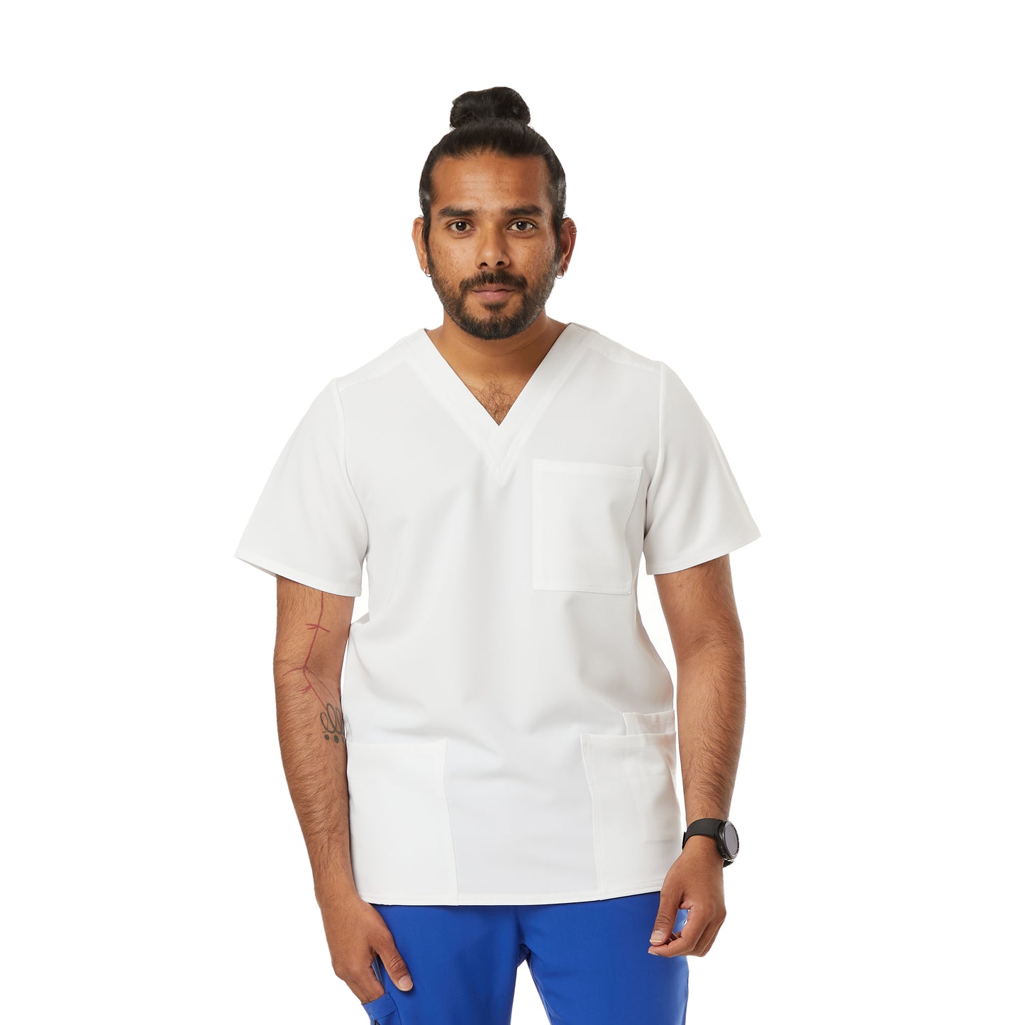 Men's Multi-Pocket 4-way stretch scrub top - (820)