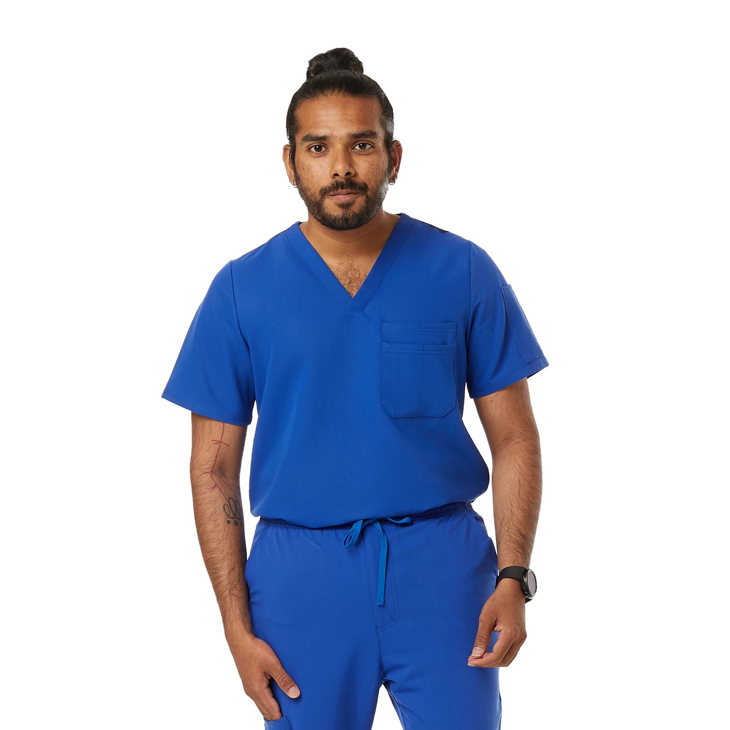 Men's Tuckable 4-way stretch scrub top - (821)