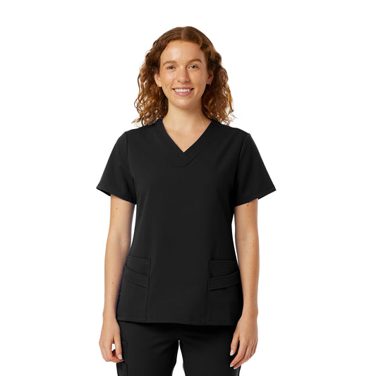 Ladies Multi-Pocket 4-way stretch scrub top - (825)