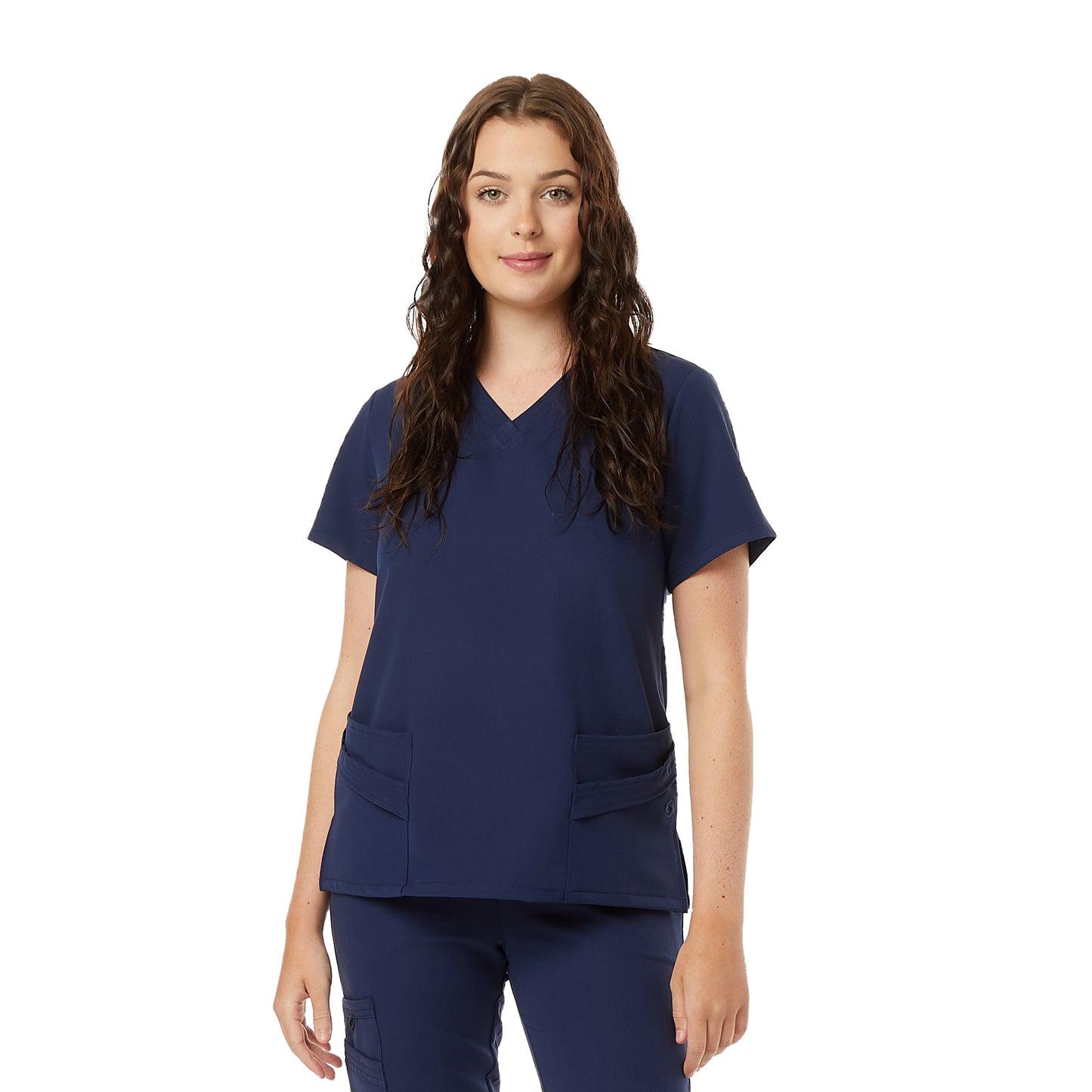 Ladies Multi-Pocket 4-way stretch scrub top - (825)