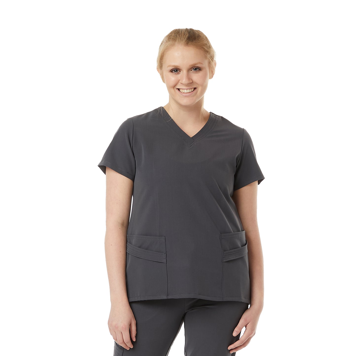 Ladies Multi-Pocket 4-way stretch scrub top - (825)