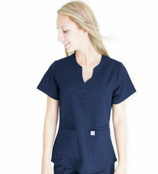 9511C FASHION Y-NECK TOP