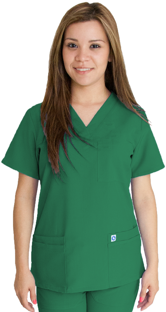 9512C SPORTY V-NECK TOP