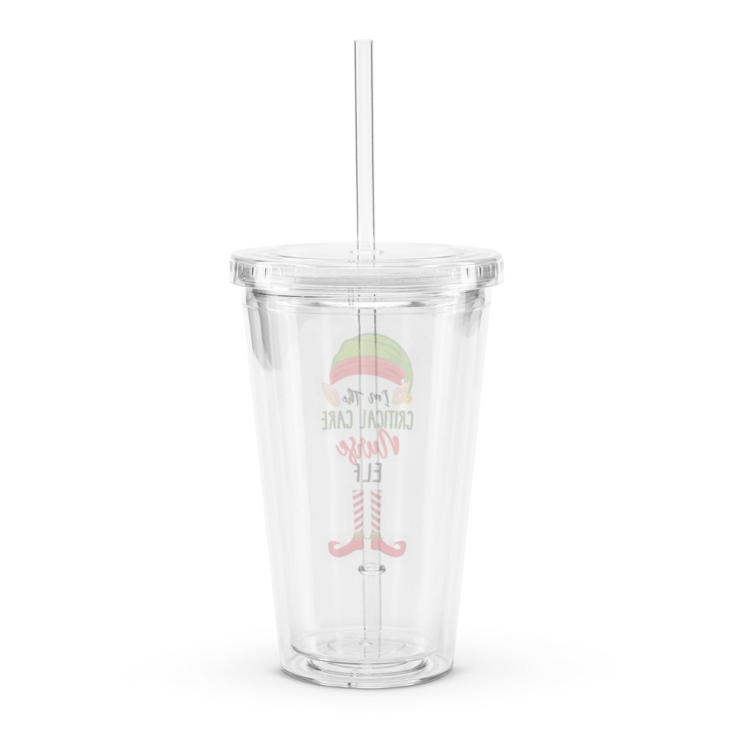 Clear plastic tumbler