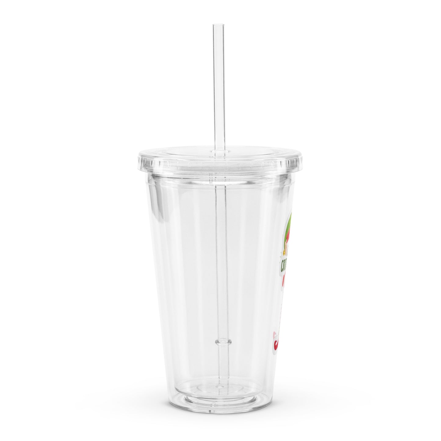 Clear plastic tumbler